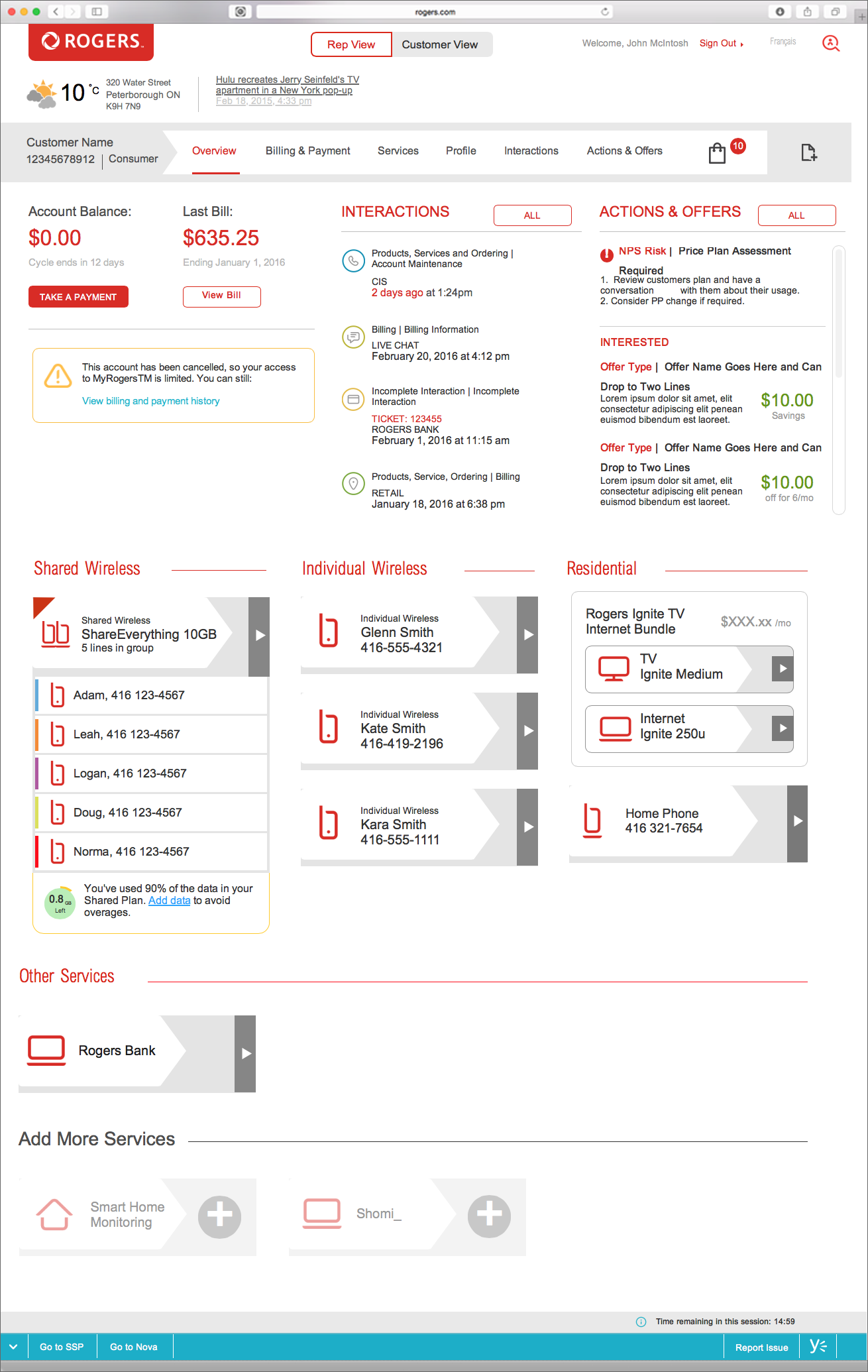 Rogers Interface Design